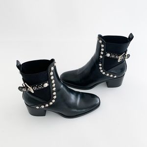 Zara Pearl/Stud Booties